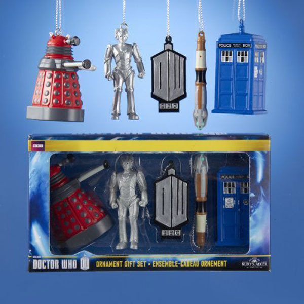 Retro Doctor Who Christmas decorations by Kurt Adler