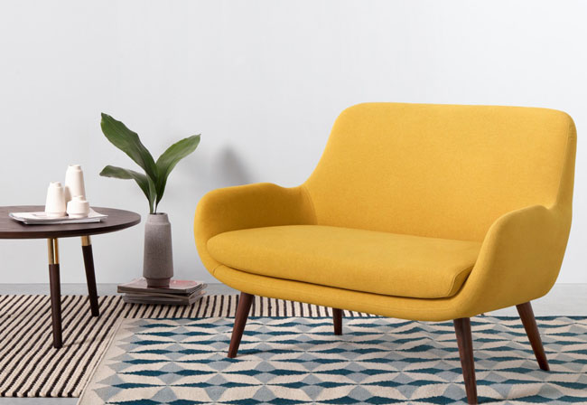 1. Moby two-seater midcentury-style sofa