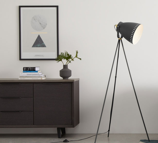 6. Barton tripod floor lamp