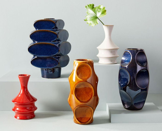 Discounted: Retro Modernist Vases at West Elm