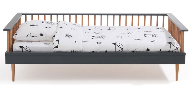 Alfi midcentury modern bench bed for kids at La Redoute