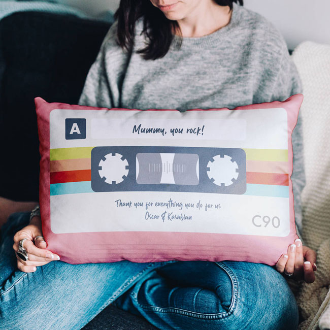 Tape that: Personalised Cassette Tape Cushion