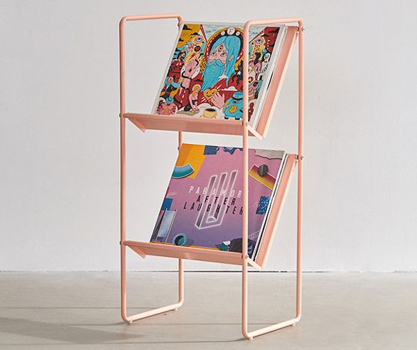 Lola vinyl storage racks at Urban Outfitters