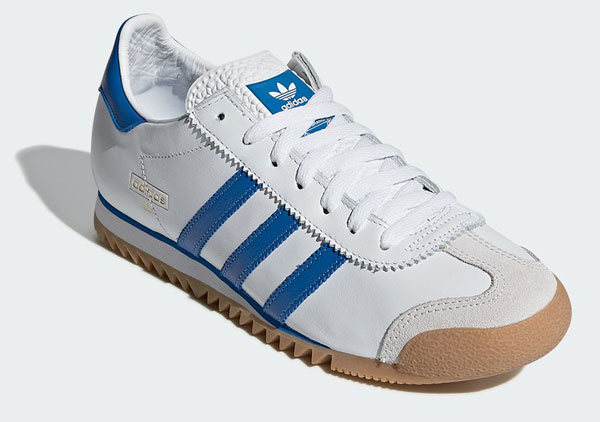 adidas rom trainers white blue