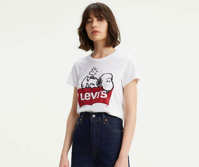 ladies levi snoopy t shirt