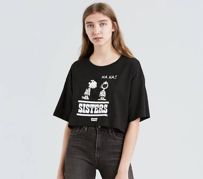 ladies levi snoopy t shirt