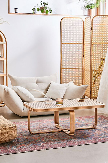 1970s bedroom: Ria furniture range at Urban Outfitters