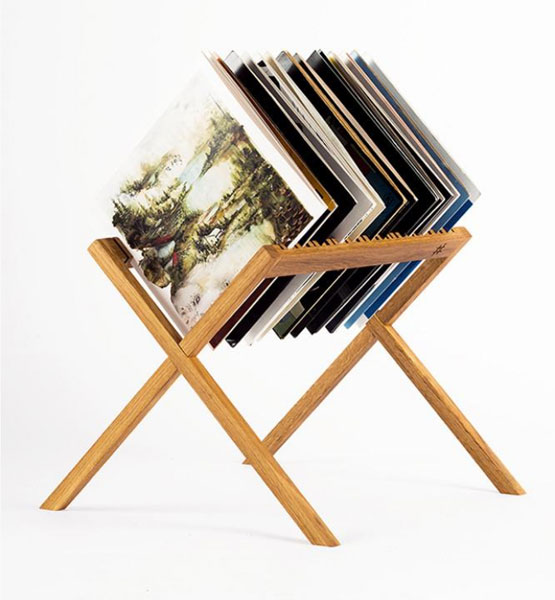 Retro record storage: The Vinyl Stand by HRDL