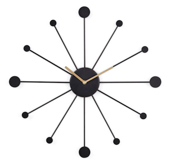 George Nelson-style Sputnik wall clock at Made