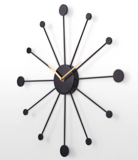 George Nelson-style Sputnik wall clock at Made