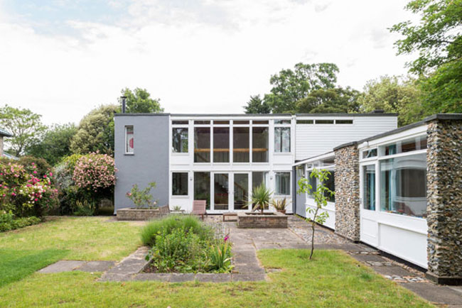 Renovated 1960s Gerald Beech midcentury modern house in Broadstairs, Kent