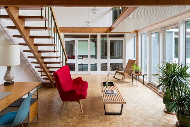 Renovated 1960s Gerald Beech midcentury modern house in Broadstairs, Kent