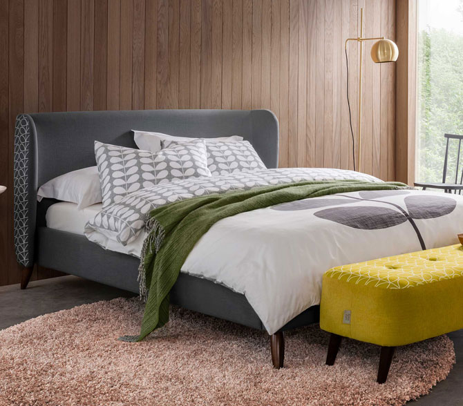 Orla Kiely beds at Barker and Stonehouse