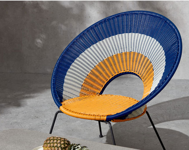 Yuri retro target garden lounge chair at Made