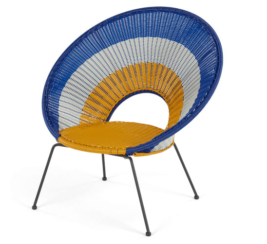 Yuri retro target garden lounge chair at Made