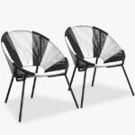 Monochrome Salsa garden chairs at John Lewis and Partners