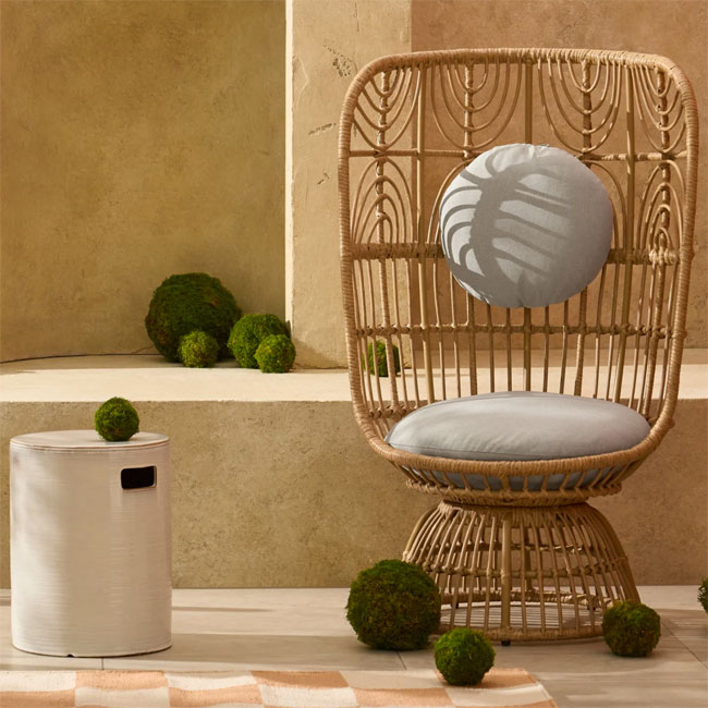 Nairi 1970s-style garden accent chair at Made