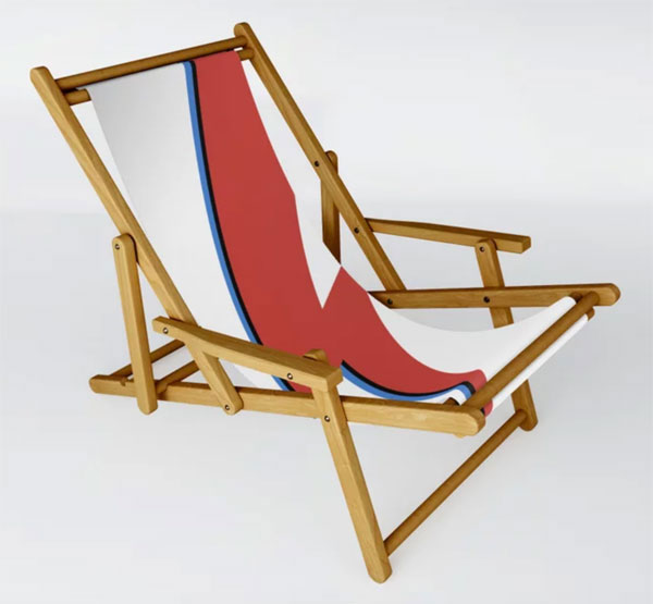 7. David Bowie lightning bolt deckchair at Society 6