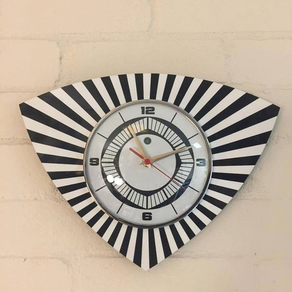 Authentic midcentury modern clocks by Royale Enamel