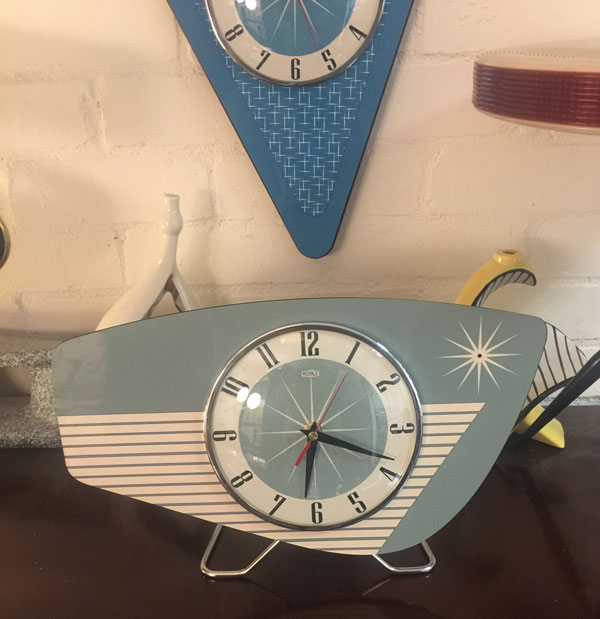 Authentic midcentury modern clocks by Royale Enamel