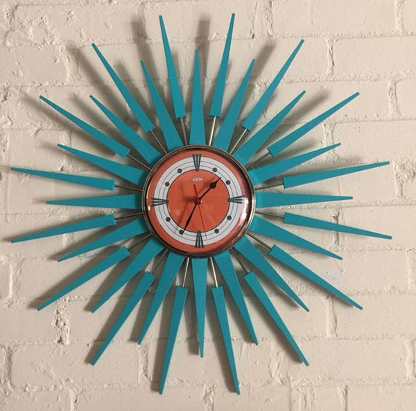 Authentic midcentury modern clocks by Royale Enamel