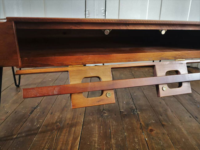 Handmade retro cassette coffee table by Cambrewood