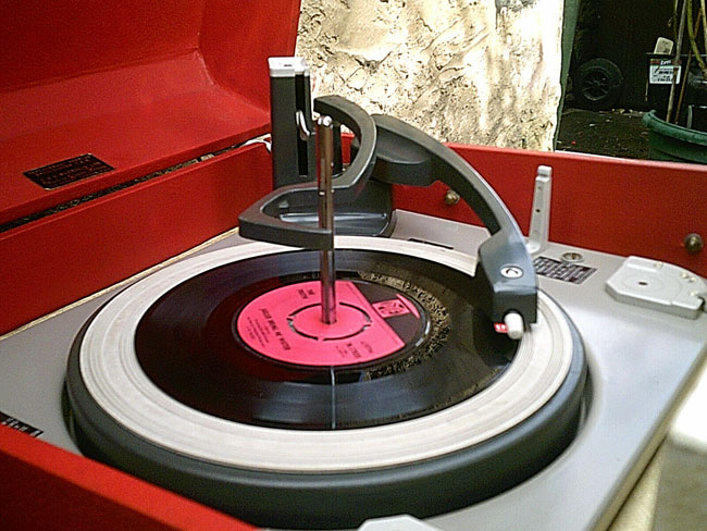 Refurbished 1960s Dansette Major Deluxe record players on eBay