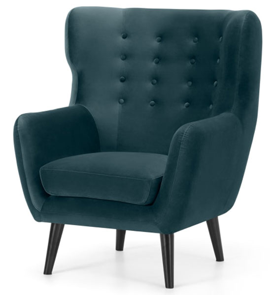 Kubrick midcentury modern wing back chair at Made