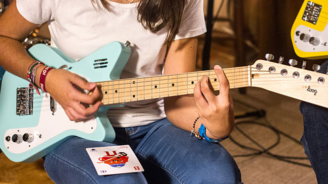 1960s Loog guitars for kids with built-in amps