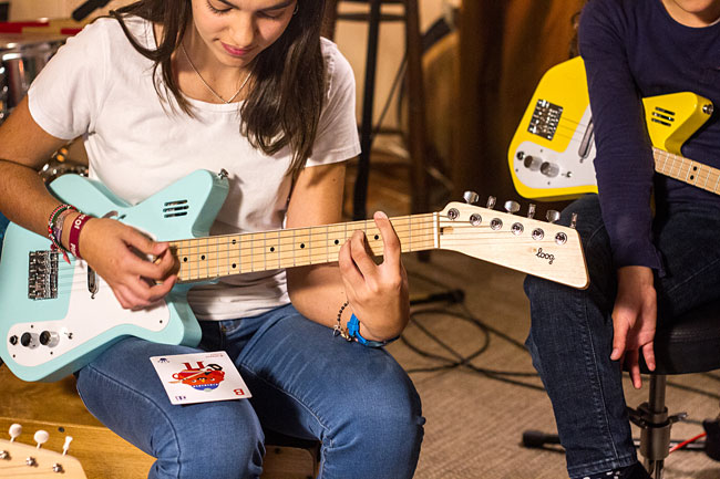 1960s Loog guitars for kids with built-in amps