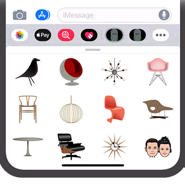 Midcentury modern emojis by Death By Modernism