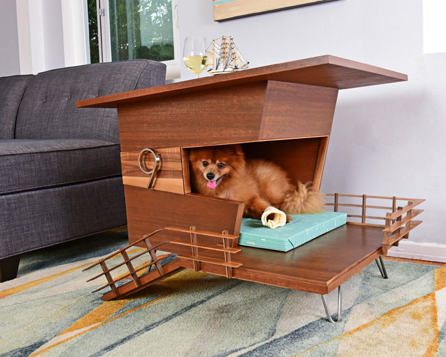 Midcentury modern dog houses by Pijuan Design