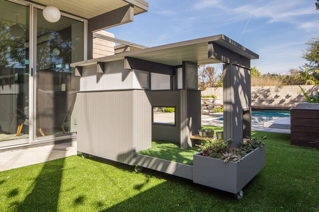 Midcentury modern dog houses by Pijuan Design