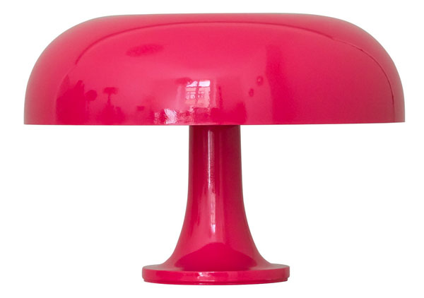 Limited edition pink 1960s Artemide Nessino lamp