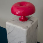 Limited edition pink 1960s Artemide Nessino lamp