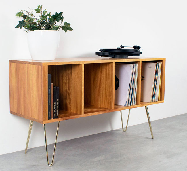 Retro record storage units by Urban Editions