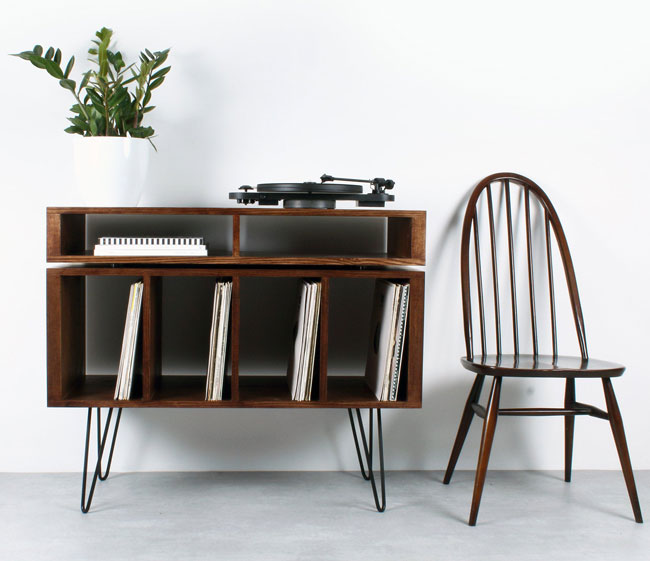 Retro record storage units by Urban Editions