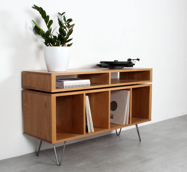 Retro record storage units by Urban Editions