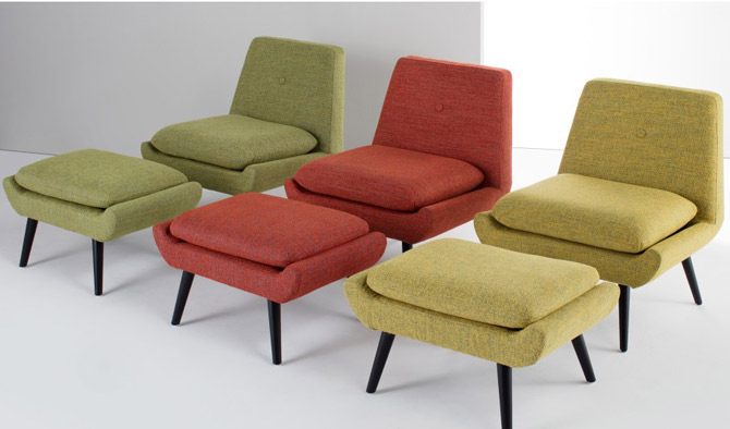 Jonny midcentury modern compact seating range at Made