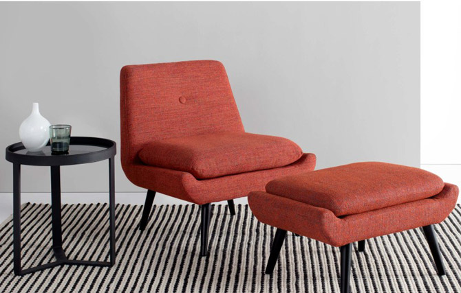 Jonny midcentury modern compact seating range at Made