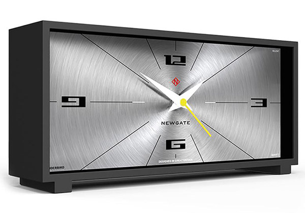 Thunderbird midcentury modern mantel clock by Newgate