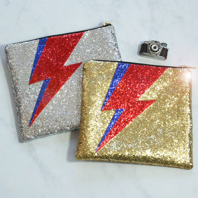 David Bowie-inspired glitter clutch bag by SoS15