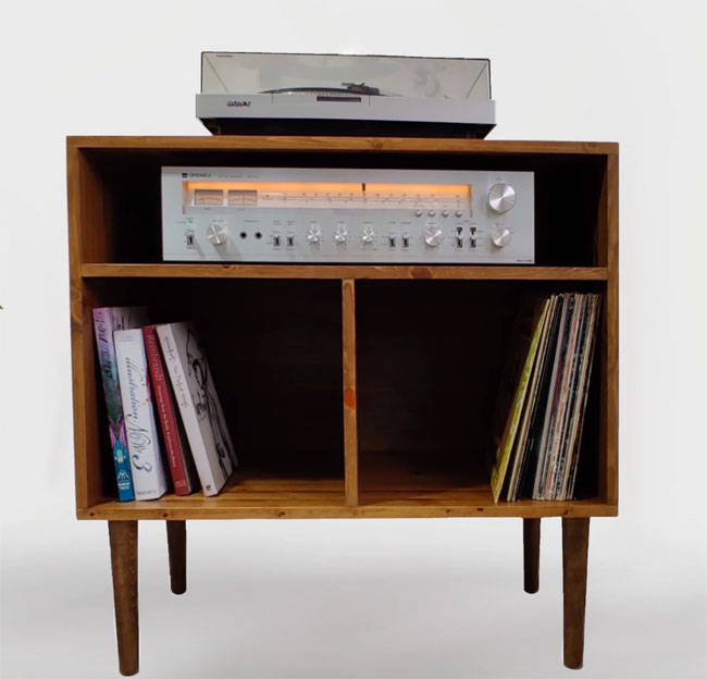 60. Retro Record Player Stand by Studio Furniture