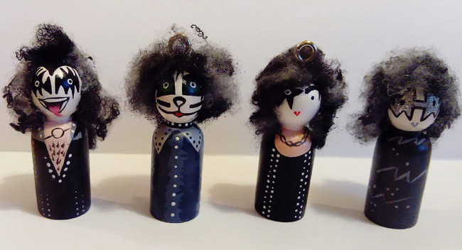 Handmade rock and indie Christmas decorations by Florence and Belle