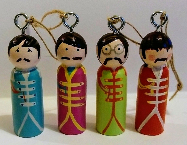 Handmade rock and indie Christmas decorations by Florence and Belle