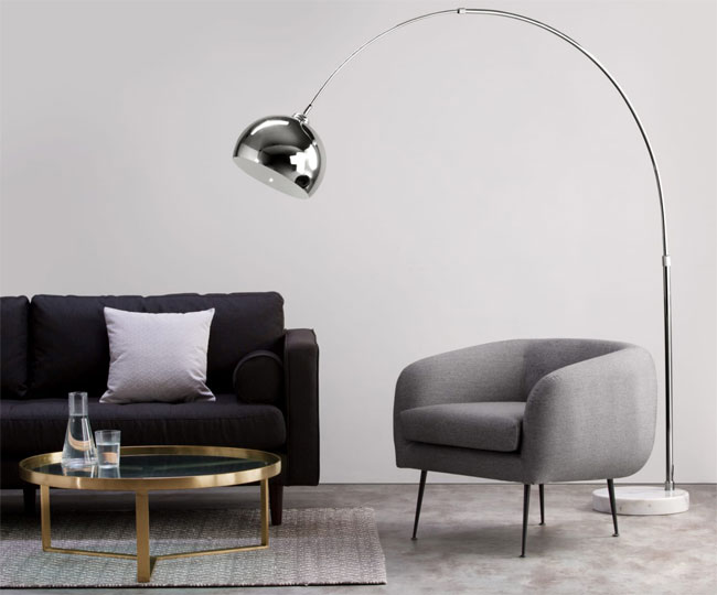 11. Bow large overreach floor lamp