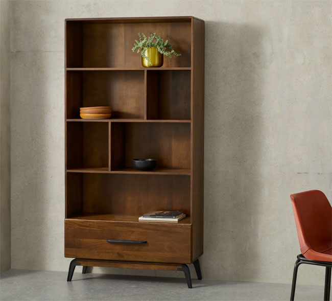 2. Lucien midcentury modern bookcase