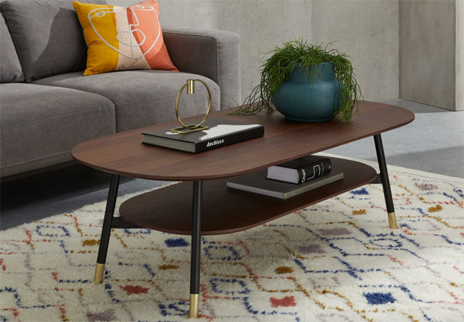 4. Amalyn retro walnut coffee table