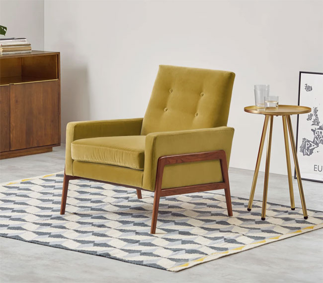 5. Cecil midcentury modern accent armchair