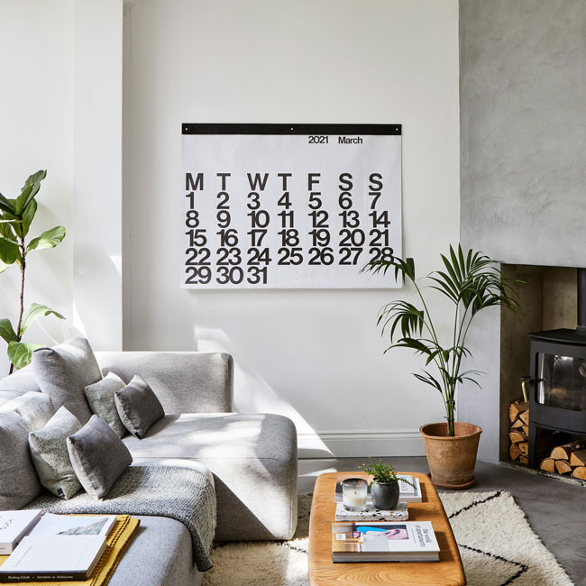 Design classic 1960s Stendig wall calendar returns for 2021 Retro to Go